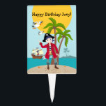 Piques À Gâteaux Pirate kid birthday<br><div class="desc">This product is for kids that love pirates and piracy stories. It feesta cute little pirate boy that has arrived on this island with palm trees. There's a pirate ship in the horizon waiting for him to return with a treasure! Seagulls are watching. This product is ideal for a pirate...</div>