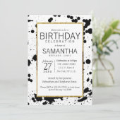 Piqûres d'encre noire et Invitation de la fête d'a (Debout devant)