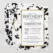 Piqûres d'encre noire et Invitation de la fête d'a (Devant / Derrière)