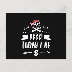 Piraat 8e Verjaardagsfeest Arrr Vandaag Ben Ik 8 R Briefkaart