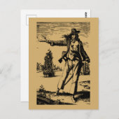  piraat Anne Bonny Briefkaart (Voorkant / Achterkant)