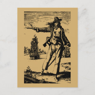 piraat Anne Bonny Briefkaart