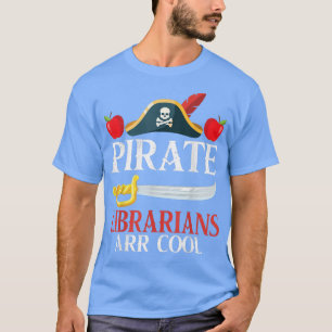 Piraat Bibliothecarissen Arr Cool Gelukkige Vredes T-shirt