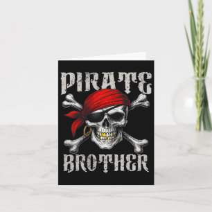Piraat Broeder Jolly Roger Vlag En Schedel Kruisbe Kaart