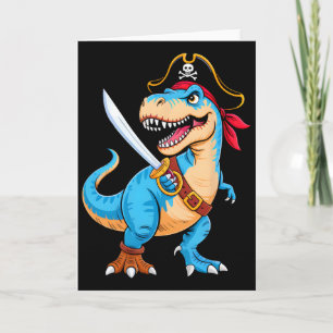 Piraat Dinosaur T Rex Jongens Kinderen Grappig Hal Kaart