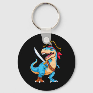 Piraat Dinosaur T Rex Jongens Kinderen Grappig Hal Sleutelhanger