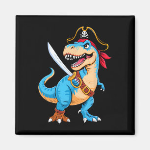 Piraat Dinosaurus T Rex Jongens Kinderen Grappig H Magneet