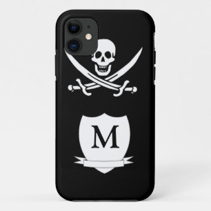 Piraat en monogram iPhone 11 hoesje