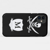 Piraat en monogram Case-Mate iPhone case (Achterkant (horizontaal))