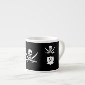 Piraat en monogram espresso kop (Voorkant rechts)