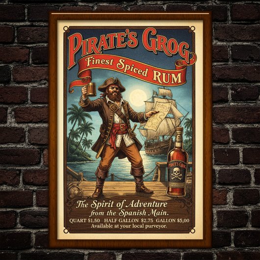  piraat gekruide rum Adverteren Poster