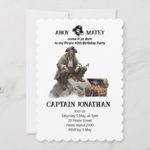 Piraat Jolly Roger Uitnodiging