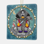 Piraat kabouter keramisch ornament (Links)