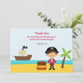 Piraat Kapitein Dank Je Kaart (Staand voorkant)