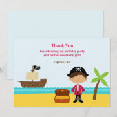 Piraat Kapitein Dank Je Kaart (Voorkant / Achterkant)