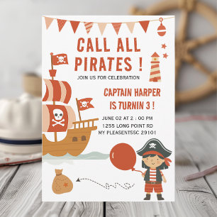 Piraat Kinderfeestje Scheepspiraat Kaart
