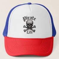 Piraat Leven Schedel & Kruisbeenderen Grunge Ontwe