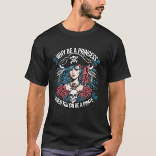 Piraat Meisje Kostuum Vrouwen Halloween Feest Grap T-shirt