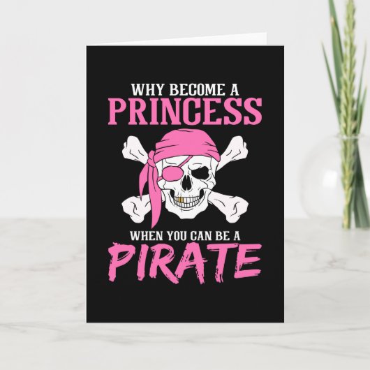 Piraat Meisje Piraat Cadeau Meisje Kaart (Voorkant)