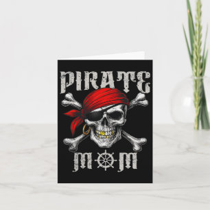 Piraat Moeder Jolly Roger Vlag En Schedel Kruisbee Kaart