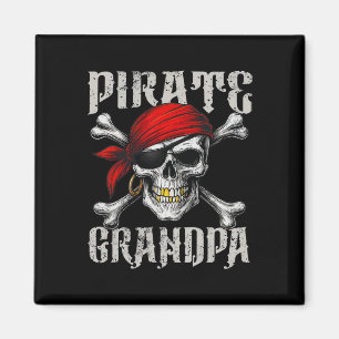 Piraat Opa Jolly Roger Vlag en Skull Crossbon Magneet