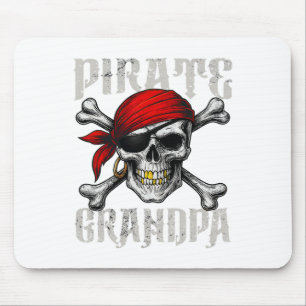 Piraat Opa Jolly Roger Vlag en Skull Crossbon Muismat