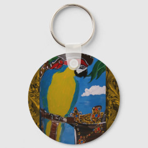 Piraat papegaai sleutelhanger