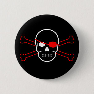 piraat ronde button 5,7 cm
