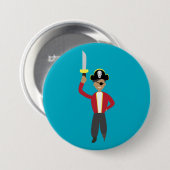 Piraat Ronde Button 7,6 Cm (Voorkant /achterkant)