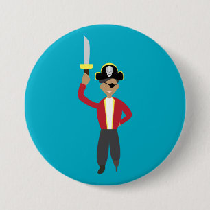Piraat Ronde Button 7,6 Cm