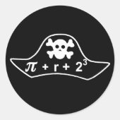 Piraat Ronde Sticker (Voorkant)