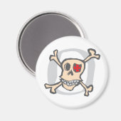 Piraat: Schedel en Kruis Botten Magneet (Voorkant / Achterkant)