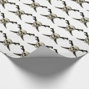 Piraat (schedel) - Glanzend omslagpapier, 30 x 6' Cadeaupapier