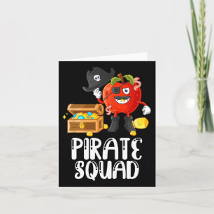 Piraat squad grappige appel leraar praat als piraa kaart