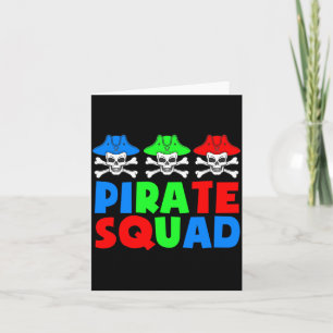 Piraat squad schattige piraten schedel halloween p kaart