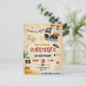 Piraat uitnodiging Instant Download (Staand voorkant)