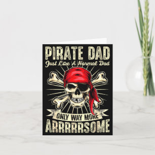 Piraat vader als normaal maar arrrsome vaderdag kaart