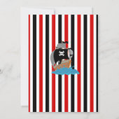 Piraat verjaardagsfeest uitnodigingen (Achterkant)