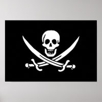 Piraat Vlag Schedel Gekruiste Zwaarden