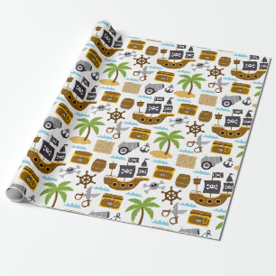 Piraat voor kinderen cadeaupapier