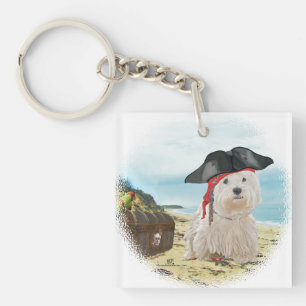 Piraat Westie Sleutelhanger