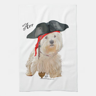 Piraat Westie Theedoek