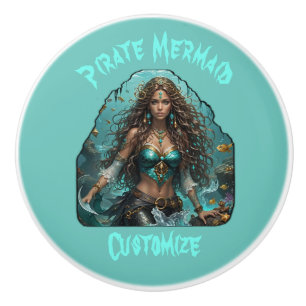 Piraat Zeemeermin Lady Thunder_Cove Keramische Knop