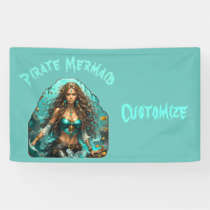 Piraat Zeemeermin Lady Thunder_Cove Spandoek