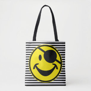 Piraatgele en zwarte strepen tote bag