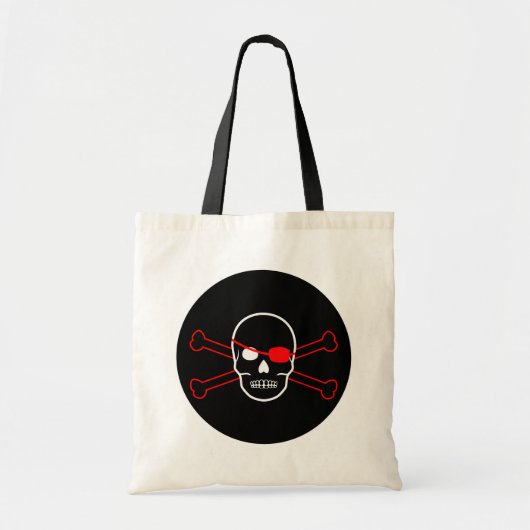 piraatschedel tote bag (Voorkant)
