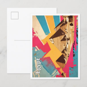Piramide Egypte Pop Kunst Reizen Illustratie Briefkaart