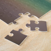 Piramide Landschap Geometrisch Abstract Ontwerp Legpuzzel (Zijkant)
