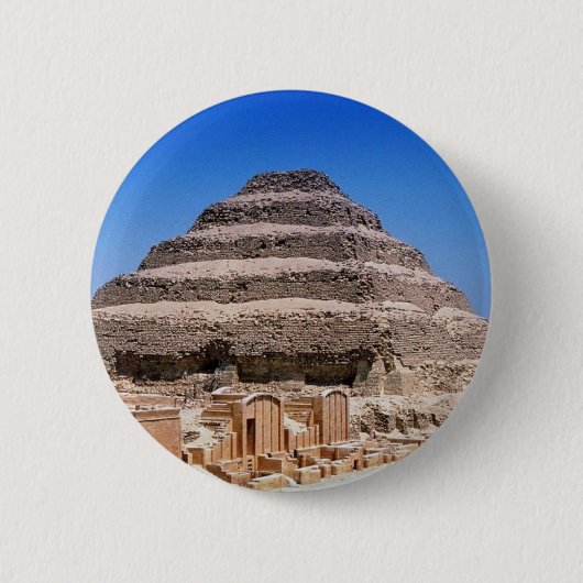 Piramide van Djoser Ronde Button 5,7 Cm (Voorkant)