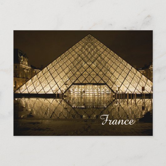 Piramide van glas briefkaart (Voorkant)